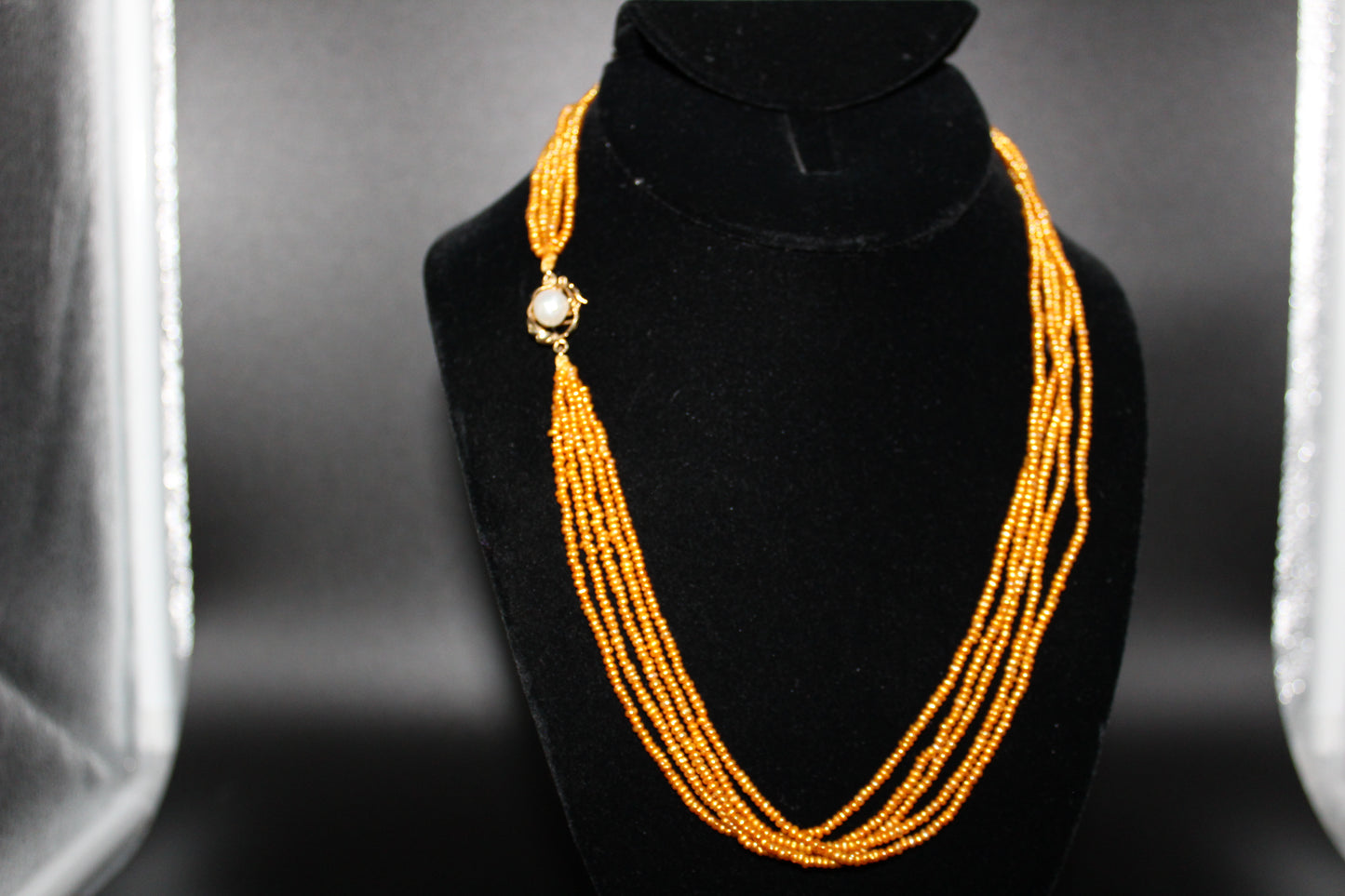 Gold Seed Pearl Necklace
