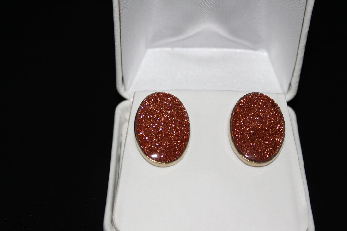 Goldstone Screw on Earrings Non Pierced