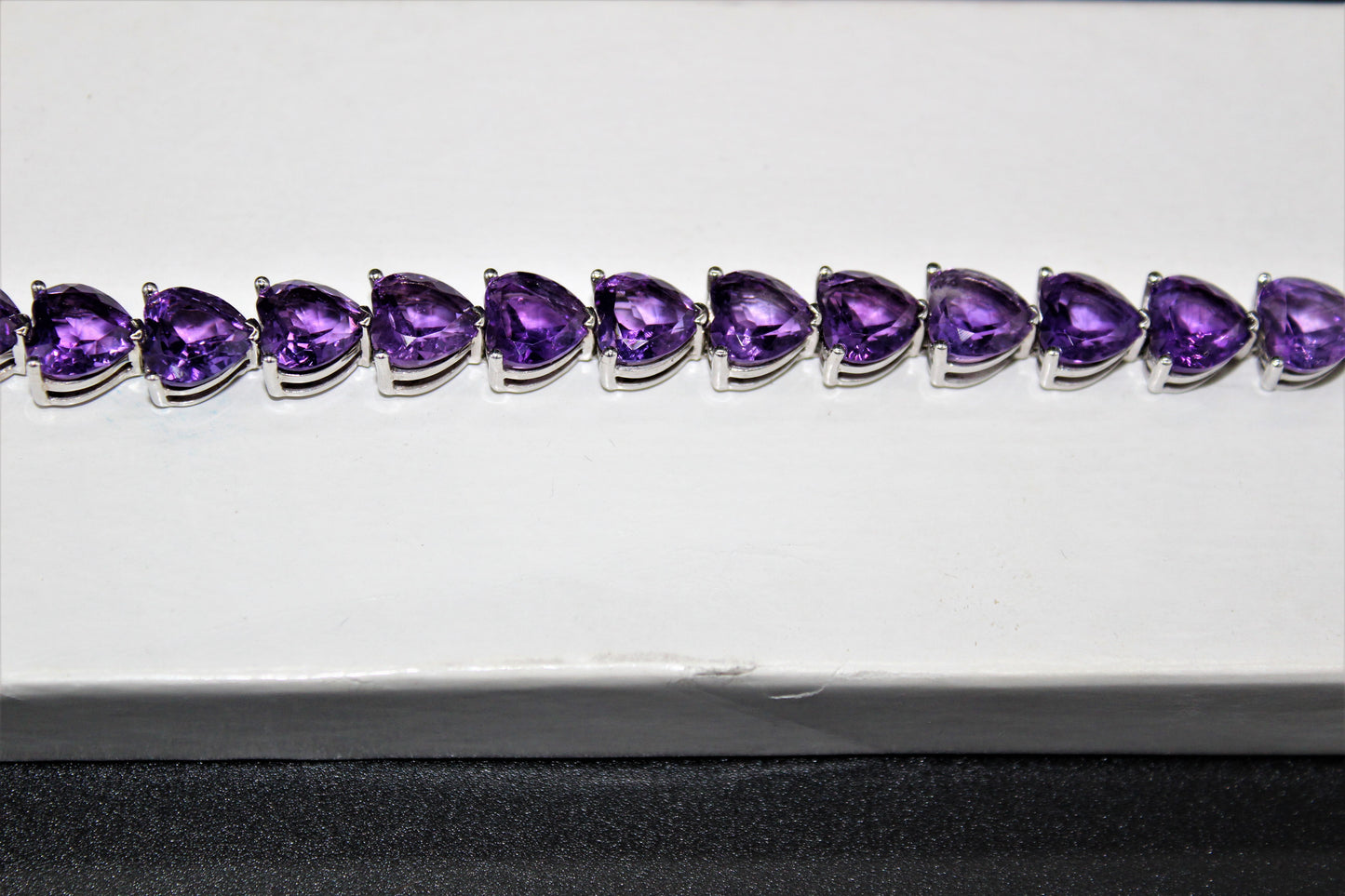 Heart Shaped Amethyst Bracelet