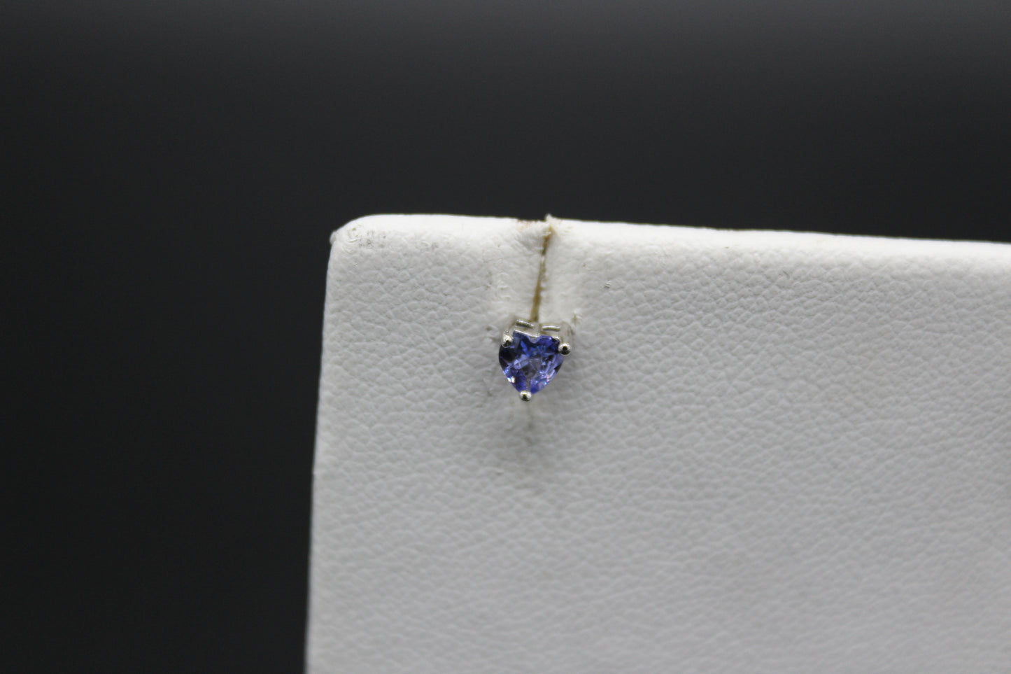 Heart Shaped Tanzanite Earrings