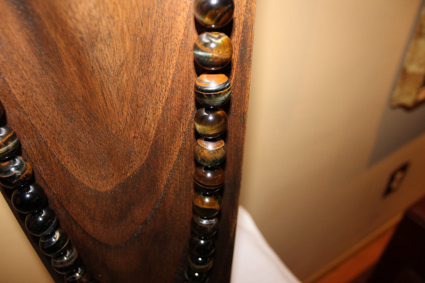 Long blue tiger eye Necklace