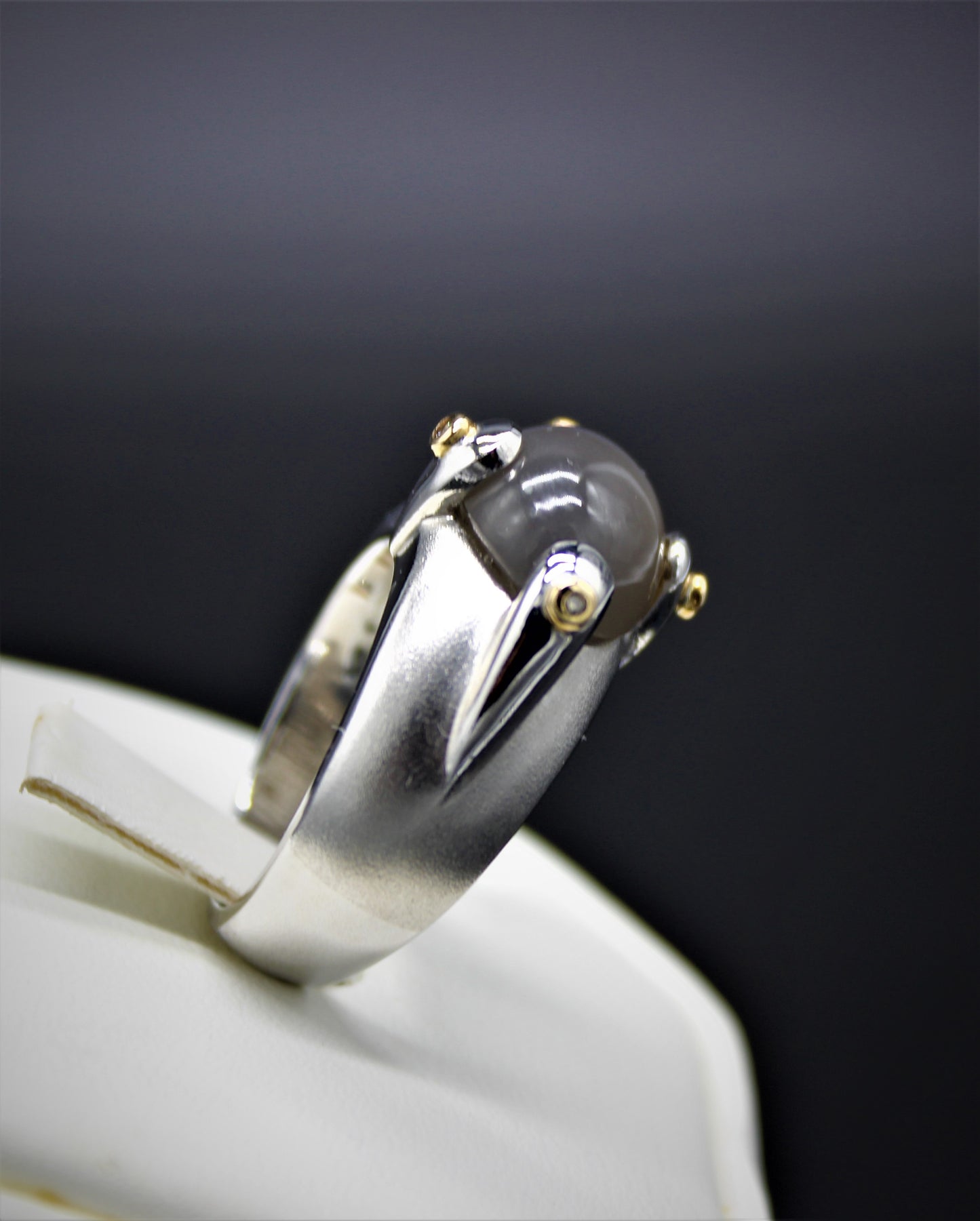 Moonstone and Diamond Ring