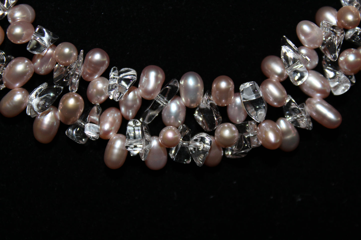 Pearl and Clear Quartz Necklace