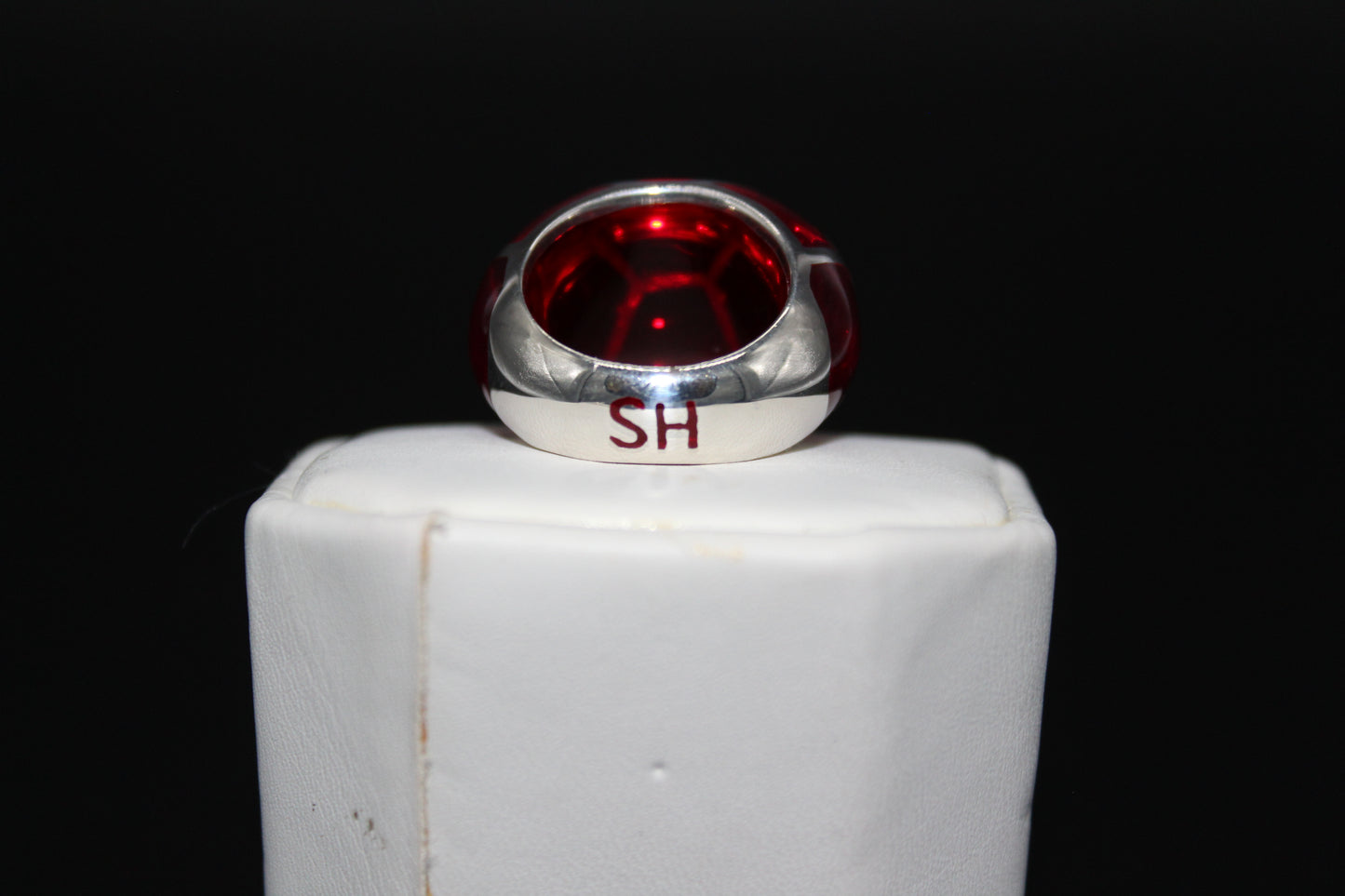 Silver Trimmed Resin Ring