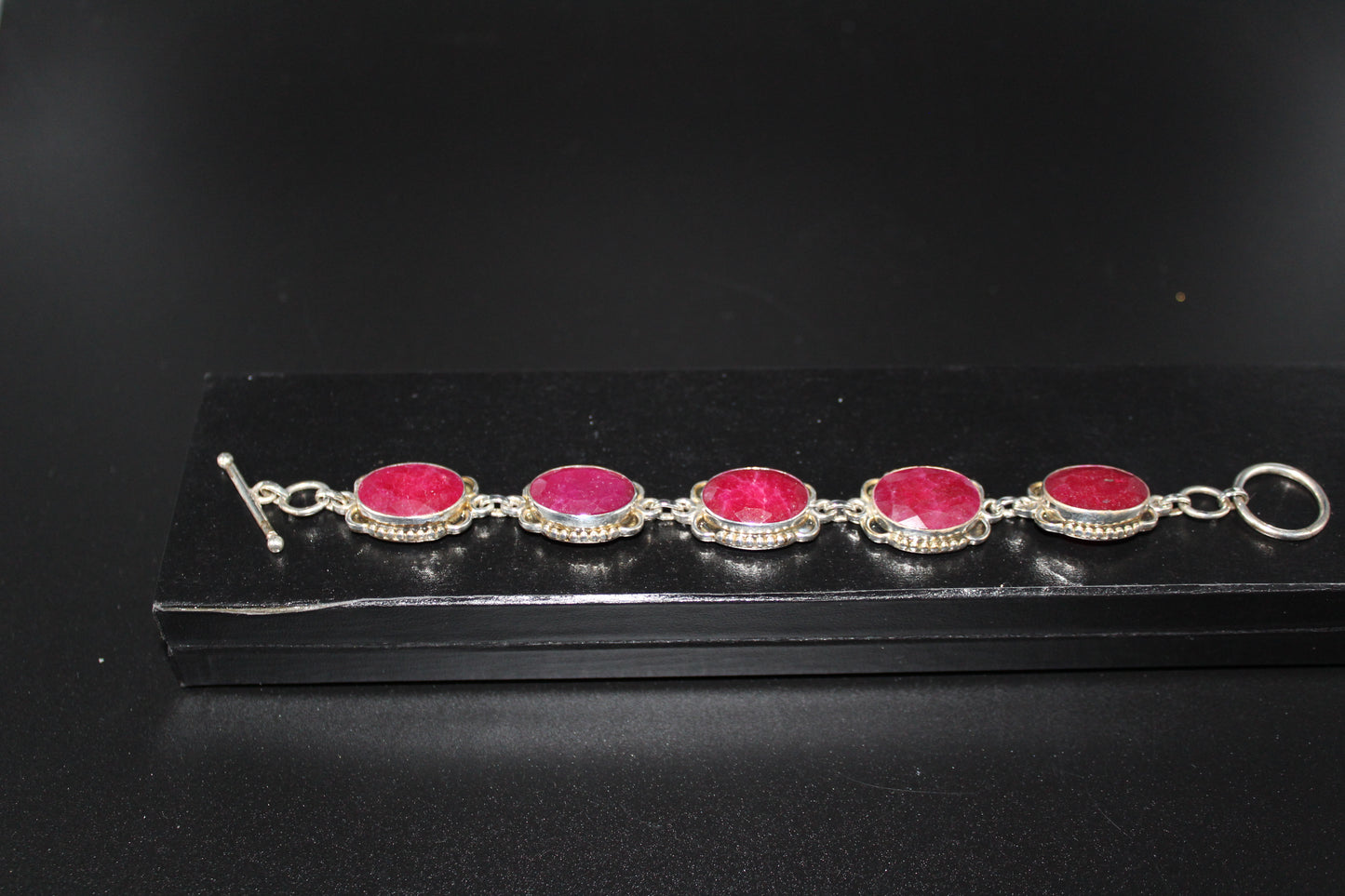 Oval Cut Ruby Bracelet