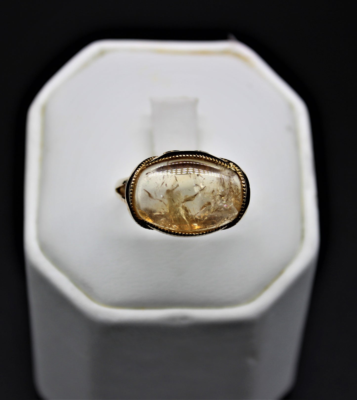Vermeil Rutilated Quartz Ring