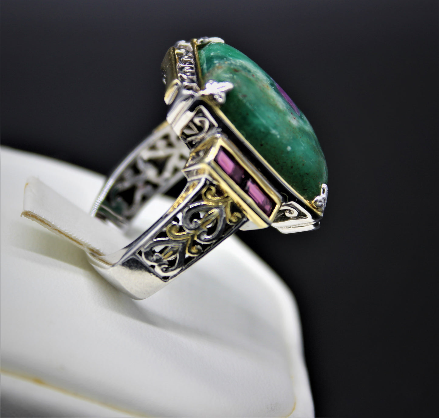 Zoisite and Ruby Ring