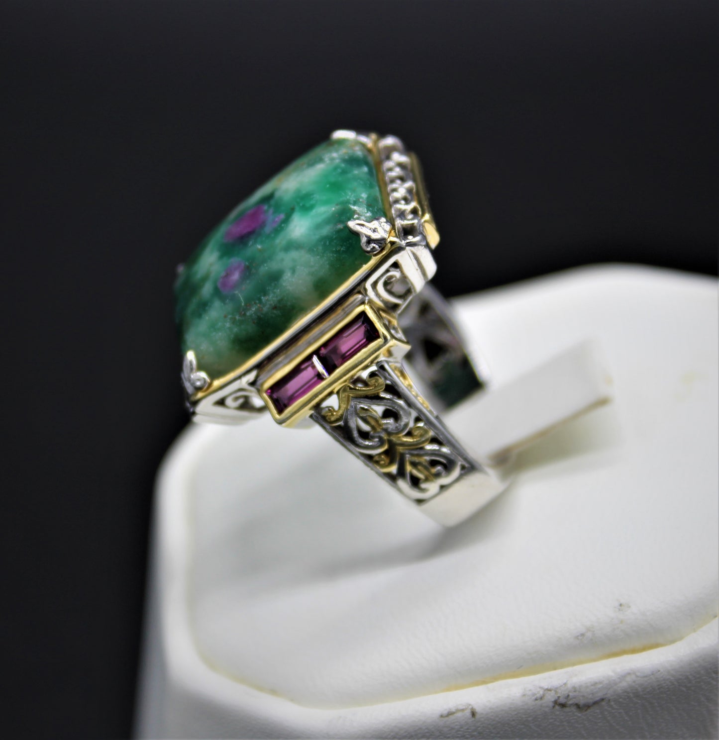 Zoisite and Ruby Ring