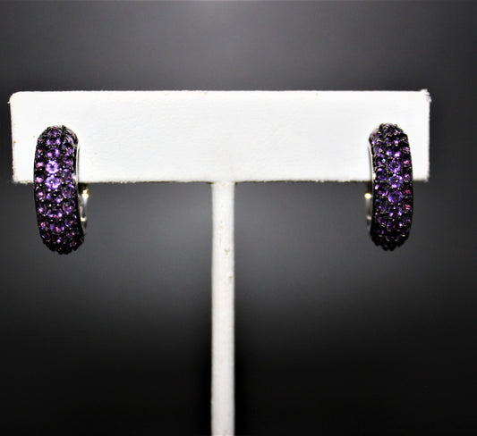 Pave Amethyst Earrings