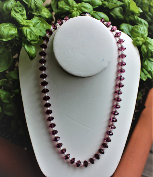 Amethyst and Pearl Necklace