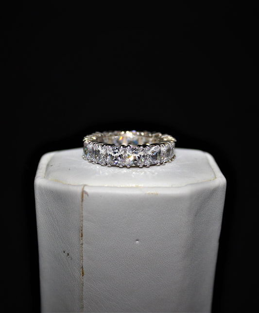 Princess Cut CZ Eternity band