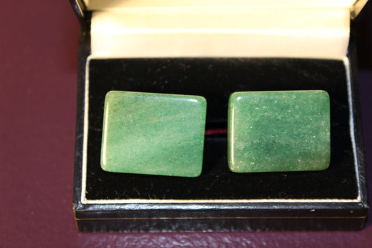 Vintage Green Stone Cufflinks
