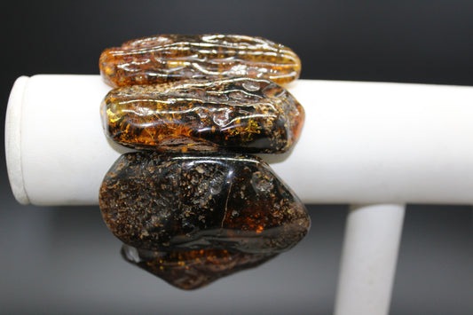 Rough Amber Stretch Bracelet
