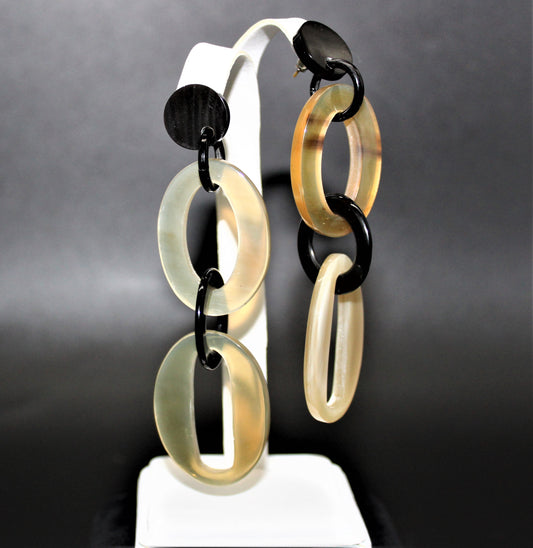 Horn chain earrings