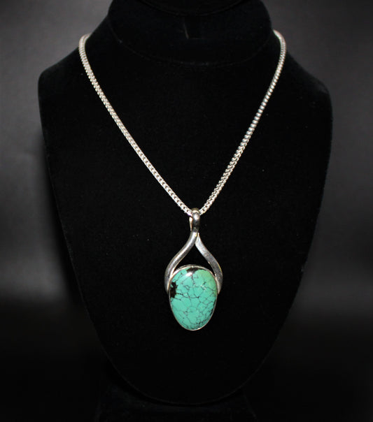 Sterling Silver Turquoise Pendant