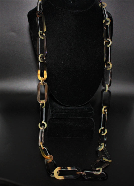 Horn Paper Clip Necklace