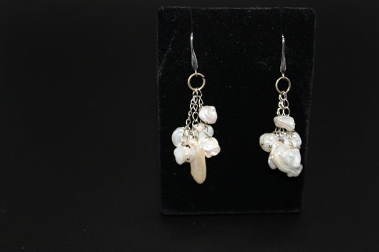 Fresh Water Keshi Pearl Earrings