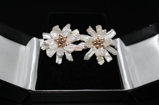 Keshi Pearl Clip Earrings