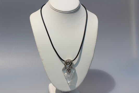 Clear Quartz Sterling Silver Pendant