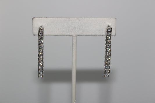 Long CZ Drop Earrings