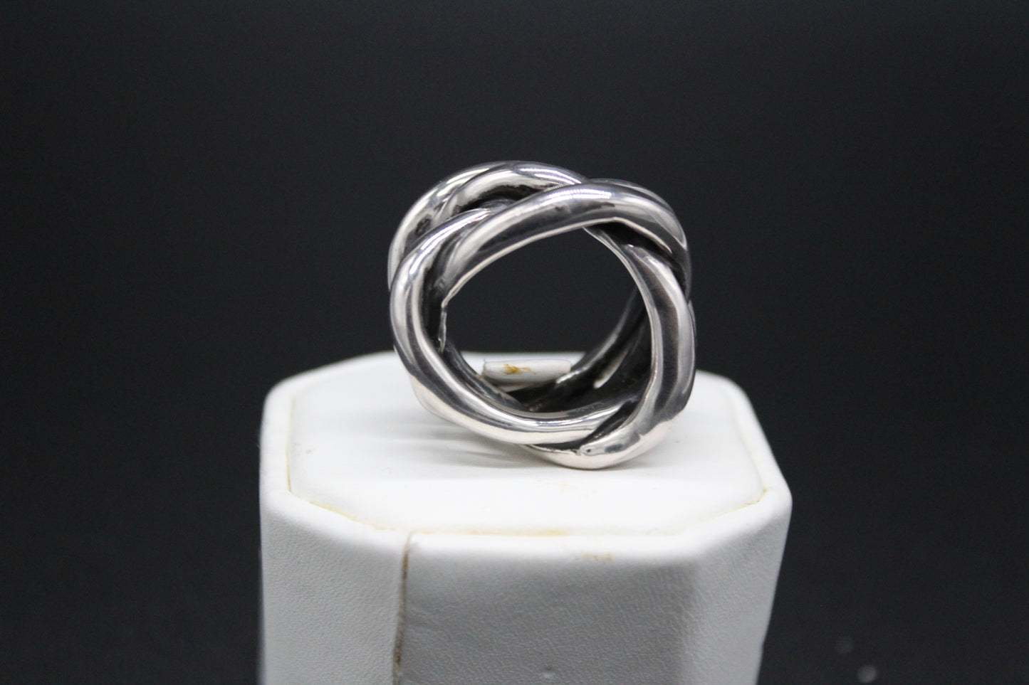 Silver Woven Rope Ring