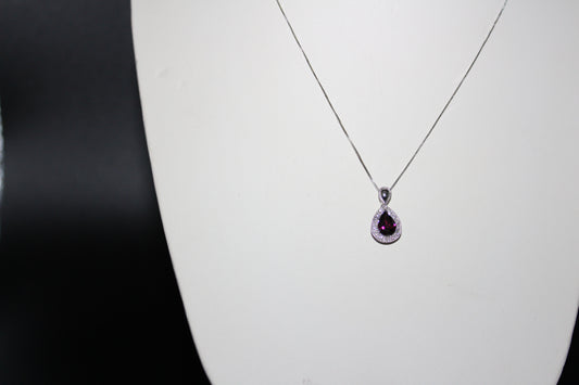 Garnet and Diamond Pendant