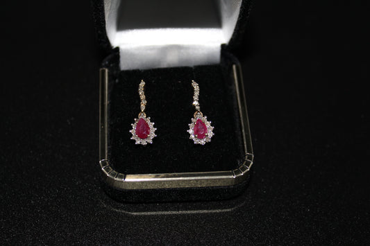 Ruby and Diamond Earrings