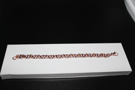 Rose Vermeil Aigner Link Bracelet