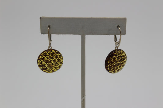 Amber Carved Earrings