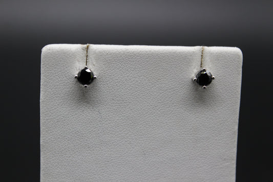 Black CZ Stud Earrings