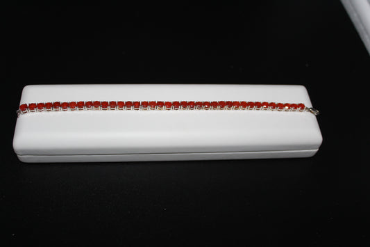 Carnelian Tennis Bracelet