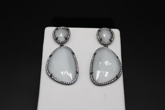 Fiber Optic CZ Earrings