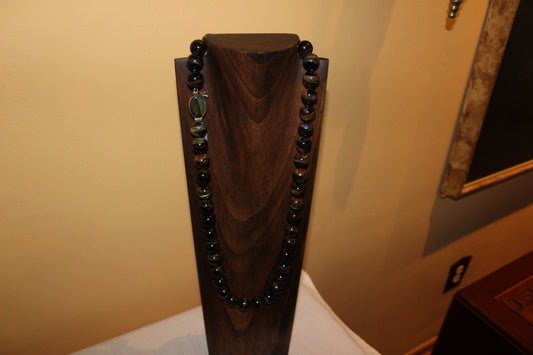 Long blue tiger eye Necklace