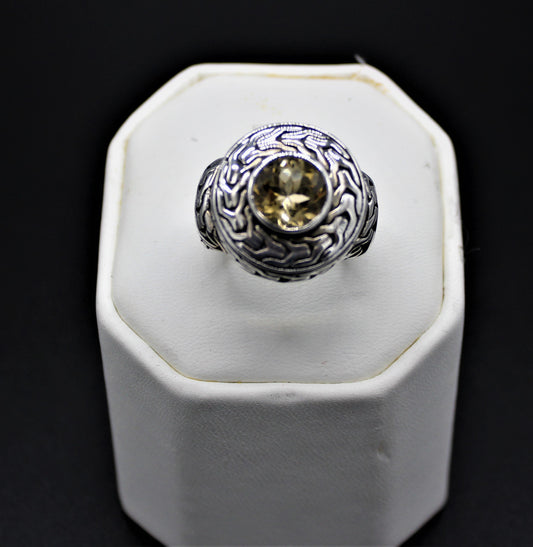 Citrine Bali Designed Ring