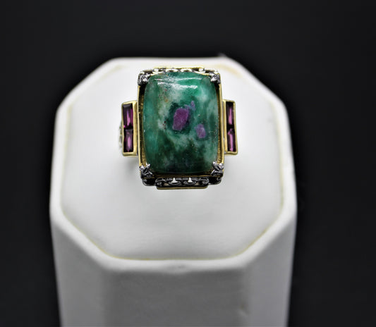 Zoisite and Ruby Ring